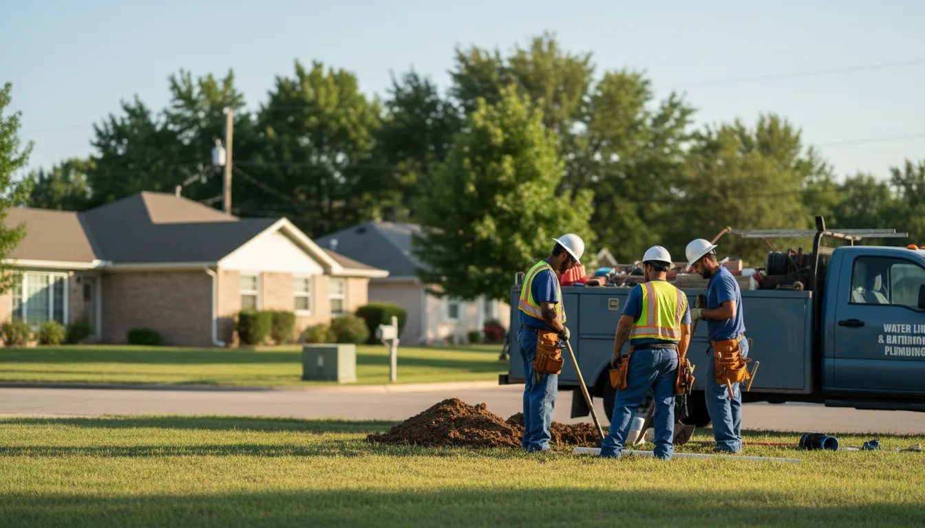 Residential water line and bathroom plumbing service in Pretty Prairie, KS